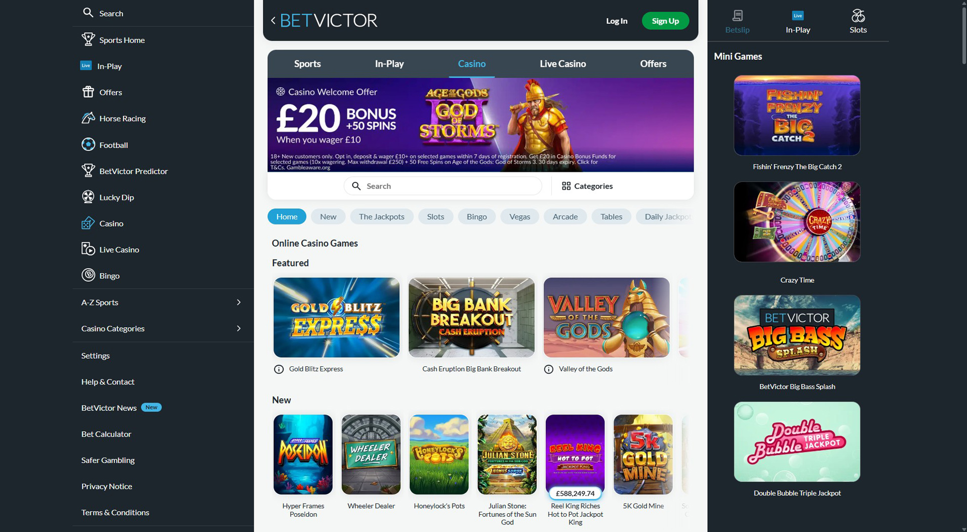 3. BetVictor Casino - Strong Ukash Casino Value